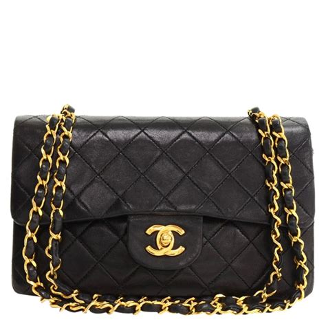 Chanel Black Quilted Lambskin Small Classic Double Flap Bag Chanel Tlc