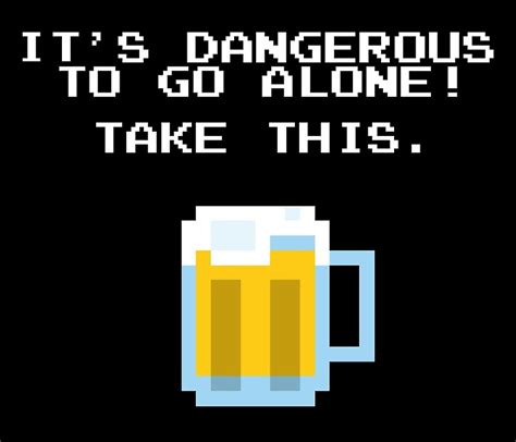 Its Dangerous To Go Alone Without Beer Canvas Prints By Theshirtyurt