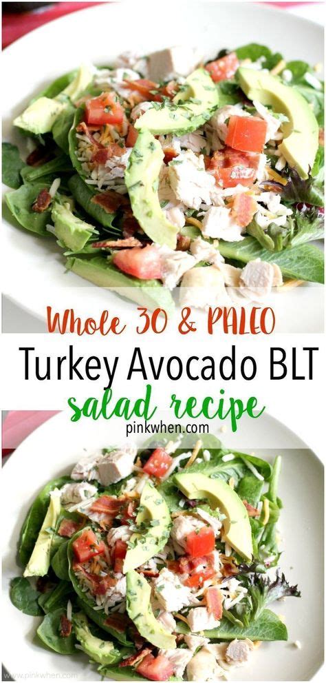 Turkey Avocado Blt Salad Recipe Whole Recipes Whole Food Recipes
