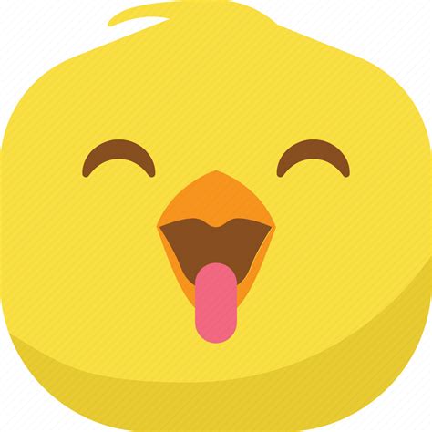 Avatar Chick Chicken Emoji Laugh Smiley Tongue Icon Download On