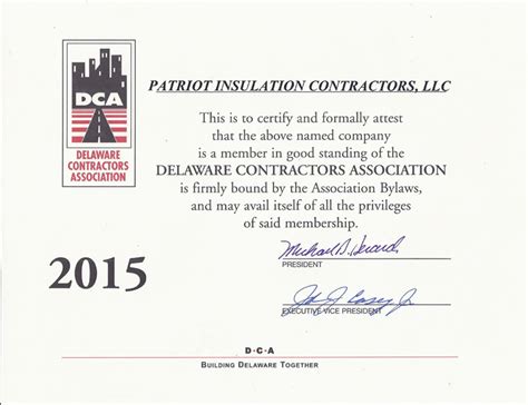 Recognitions Patriot Insulation Contractors Llc