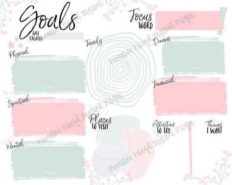 Goal Setting Vision Board 2023 Goals Motivational Board Etsy Canada