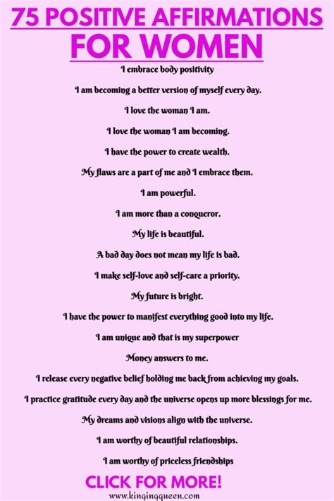 positive affirmations for women 101 affirmations for all women