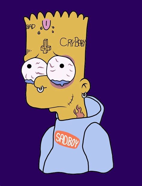 Bart Simpson Dibujo Sad Nuestra Inspiración