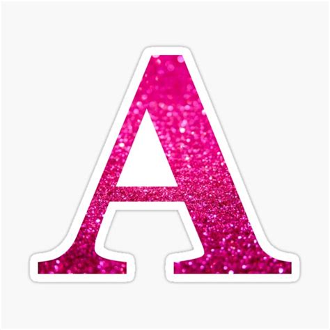 Letter A Pink Glitter Stickers For Sale Glitter Stickers Pink Glitter Free Printable Planner
