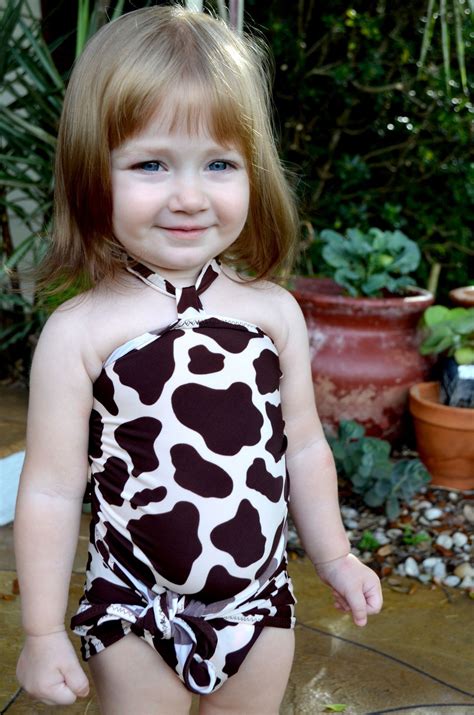 Girls Swimwear Baby Bathing Suit Giraffe Print Wrap Around Swimsuit
