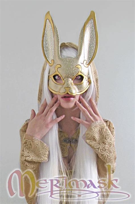 venetian rabbit mask v19 handmade leather rabbit mask etsy leather mask bunny costume mask