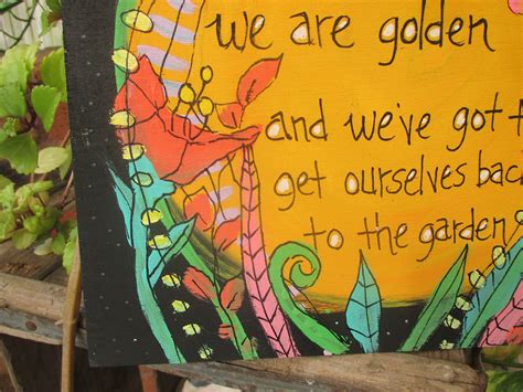 Joni Mitchell Lyrics Painting On 10 By 10 Wood Panel Etsy