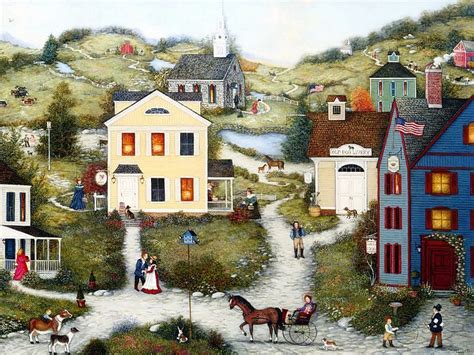 Joyful Villages American Folk Art By Linda Nelson Stocks Old Dog