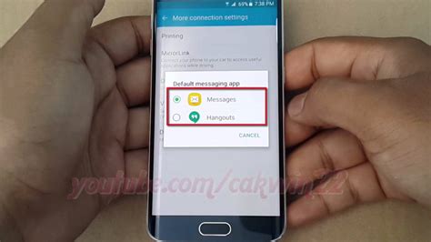 Android Lollipop How To Change Default Message App On Samsung Galaxy