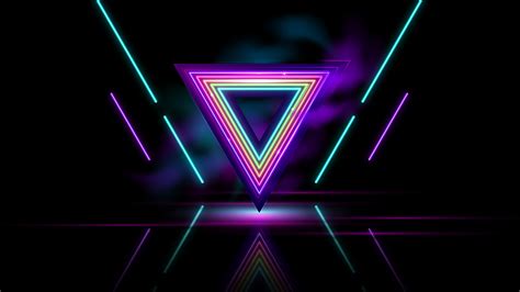2560x1440 Neon Triangle Abstract 8k 1440p Resolution Hd 4k Wallpapers