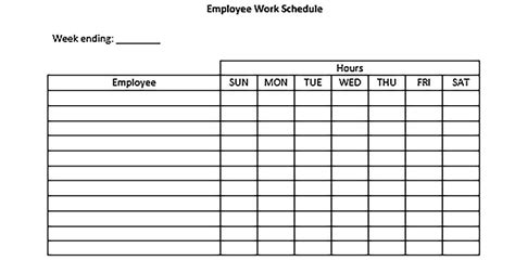 Daily Work Schedule Template Sample Schedule Template Work Schedule