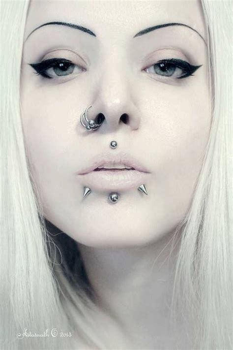 Medusa Piercing And Other Edgy Facial Jewelry Youll Want Asap Facial Piercings Lip