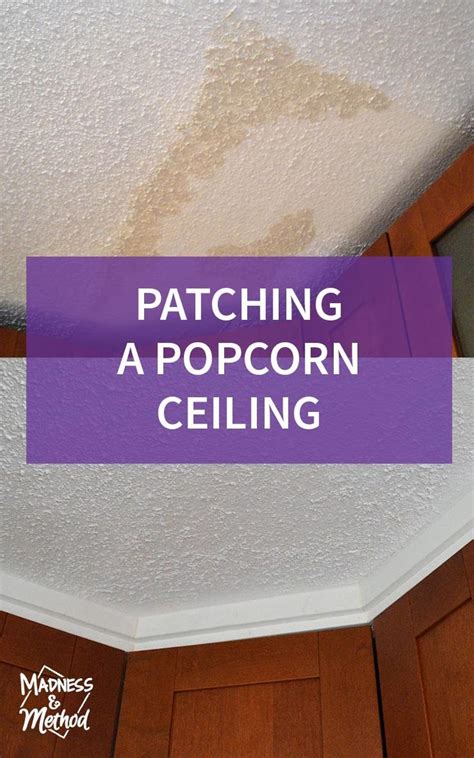 Before scraping yours off, you will get it tested. Patching a Popcorn Ceiling | Popcorn ceiling, Diy home ...