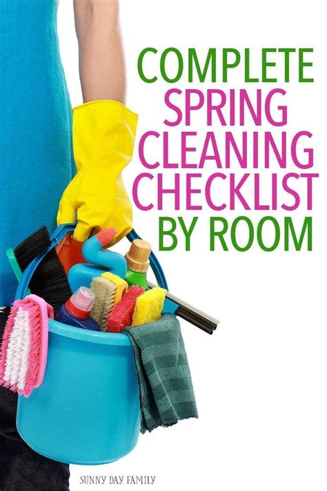 Usually, most rooms or areas should be cleaned on a weekly basis. Complete Spring Cleaning Checklist by Room | Spring ...