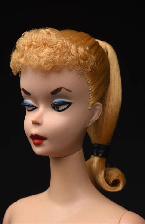 Lot 1959 Vintage First Issue 1 Barbie Doll With Rare Painted Brows