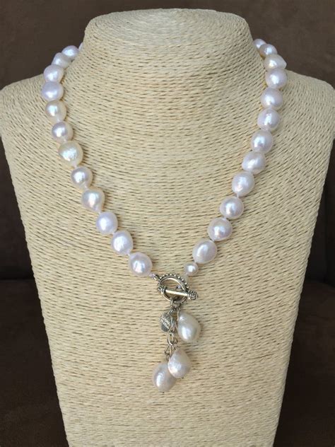 Designer Handmade Pearl Necklace And Bracelet Set Handmade Pearl