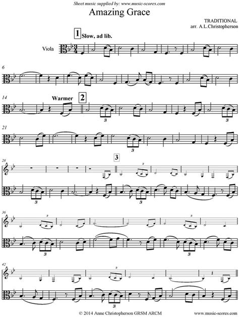 Amazing Grace Viola 7 Mins Sheet Music Notes By Traditional Viola Viola Sheet Music