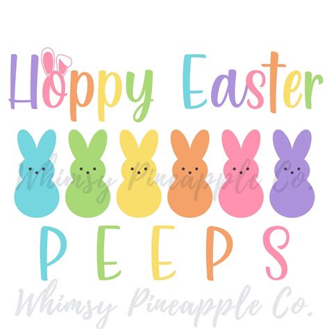 Easter Peeps Clip Art Digital File Png  Svg Cute Etsy