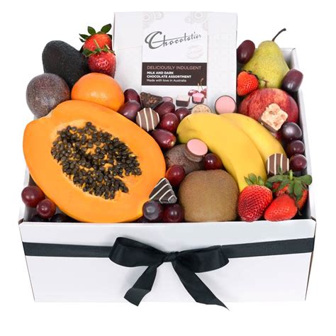 Deluxe Fruit Box With Chocs Flowers 1300 Flowers