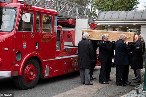 Tributes Paid To Firefighter With Funeral Procession Led By Fire Engine