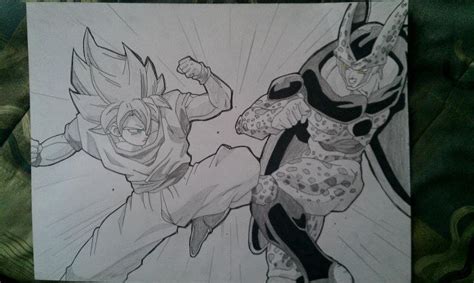 Goku Vs Cell By Ruokdbz98 On Deviantart