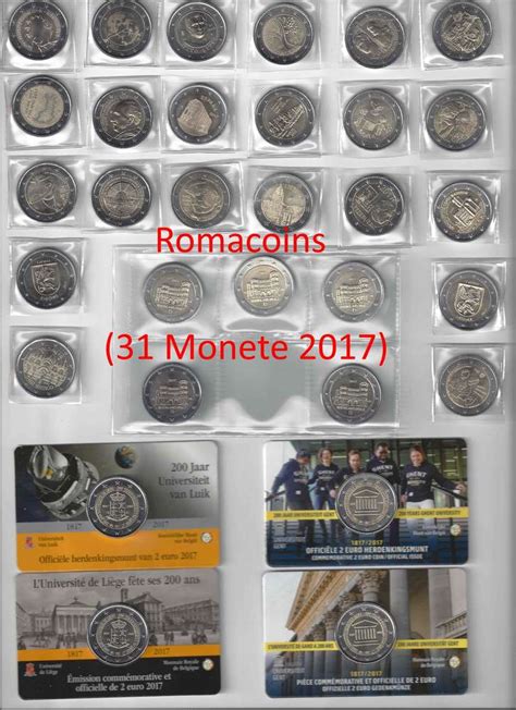 Complete Set 2 Euro Commemorative Coins 2017 31 Coins Romacoins