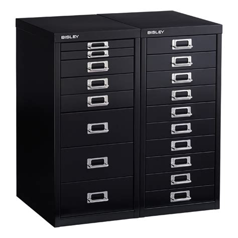 A durable, 1 thick top of this wood lateral file cabinet is the perfect place for books, home decor, and more. Bisley Black 8- & 10-Drawer Collection Cabinets | The ...