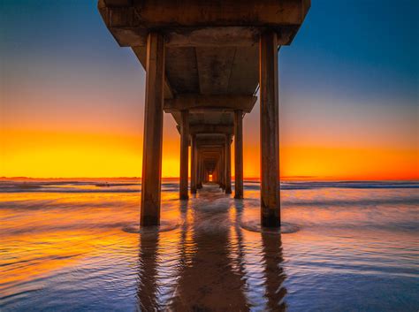 Eternal Symmetry Summer Scripps Pier Sunset Dusk San Diego Flickr
