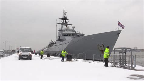 Portsmouth Naval Base In The Snow Youtube