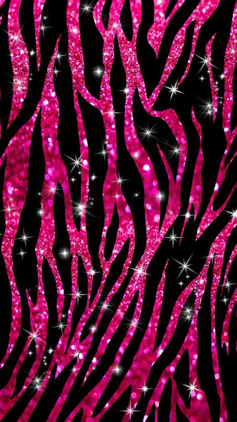 Glitter Pink Zebra Pattern Pink Zebra Hd Phone Wallpaper Peakpx