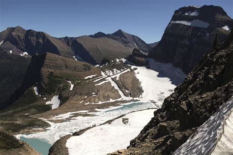 View From Atop The Grinnell Glacier Overlook Trail In Glacier National