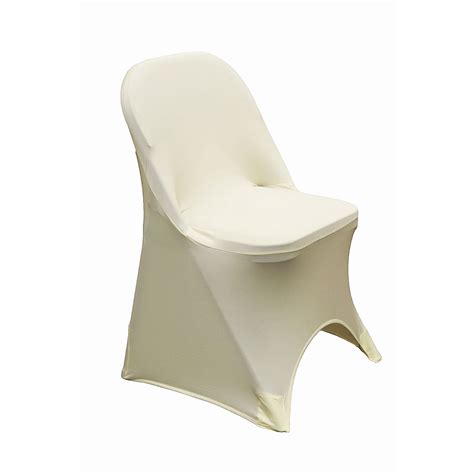 Img 200 GSM Grade A Quality Folding Chair Cover By Eastern Mills Spandex Lycra Ivory 