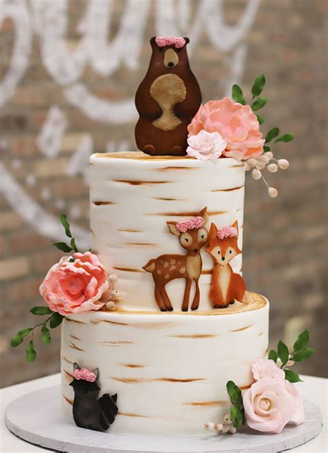 Woodland Themed Baby Shower Cake