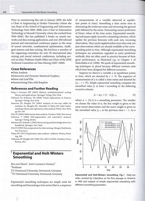 Pdf Exponential And Holt Winters Smoothing
