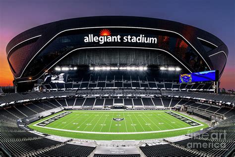 Allegiant Stadium Las Vegas Raiders Inside Out At Sunset Photograph By