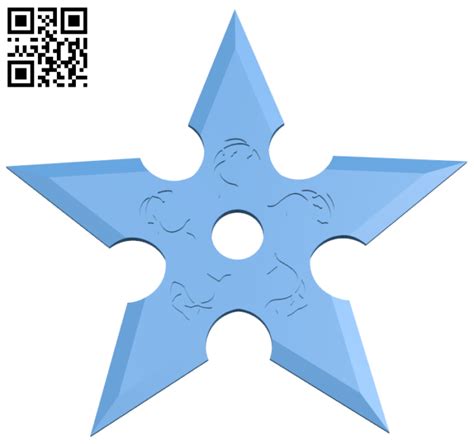 Koi Shuriken Throwing Star H005781 File Stl Free Download 3d Model