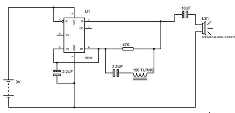 The circuit described here is that of a metal detector. Metal Detector Circuit using 555 Timer IC || Homemade ...