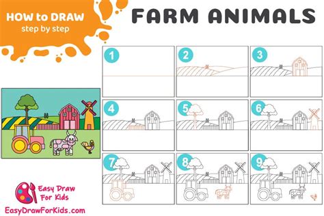 How To Draw A Farm A Step By Step Guide By Easy Draw For Kids Medium