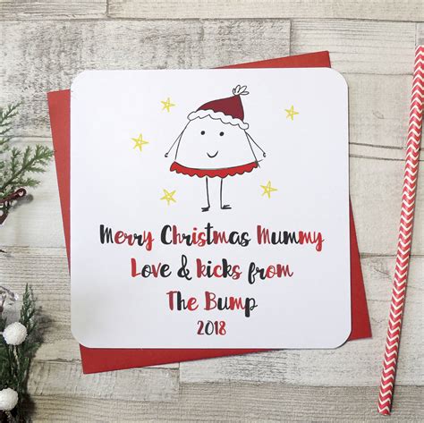 Choose from fun illustrations, real gold foil details or upload your own photos. merry christmas mummy from the bump 2018 christmas card by ...