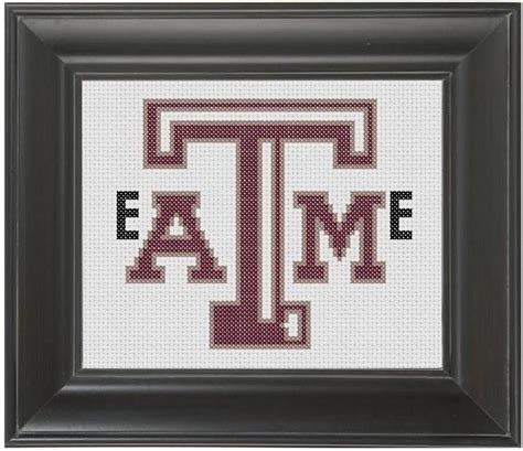 I finally finished my p tea towel i started when i was at the beach. Texas A&M Eat Me - Cross Stitch Pattern Chart | Cross stitch
