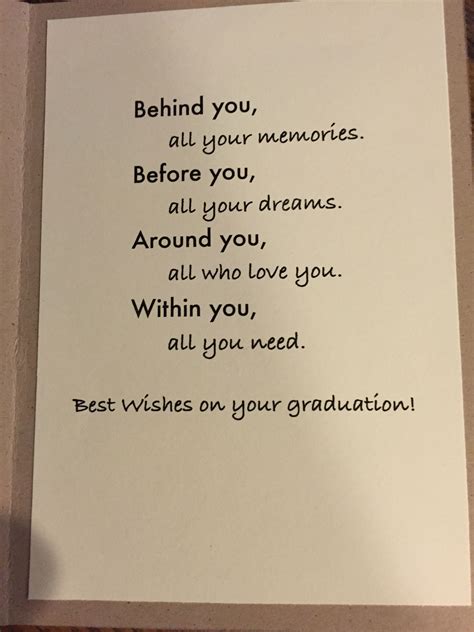 Whichever graduation quotes you decide on, try to add a piece of yourself as well. Graduation card saying | Graduation card sayings, Graduation quotes, Card sayings