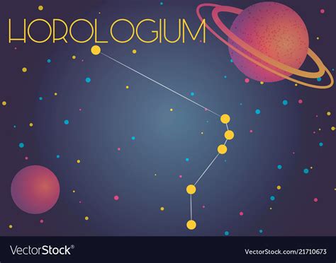 Constellation Horologium Royalty Free Vector Image