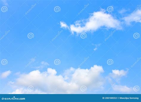 Blue Sky White Cloud White Background Beautiful Sky And Clouds In The