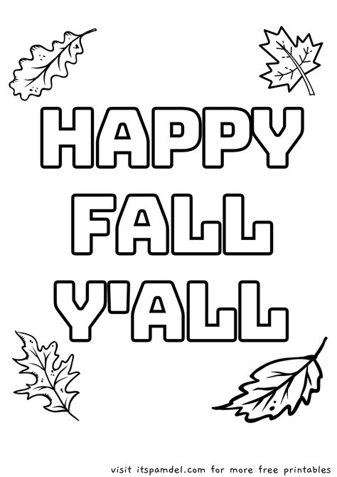 Printable Fall Coloring Pages Print