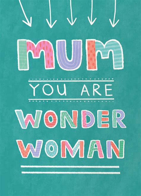 Wonder Woman Mother S Day Card Scribbler