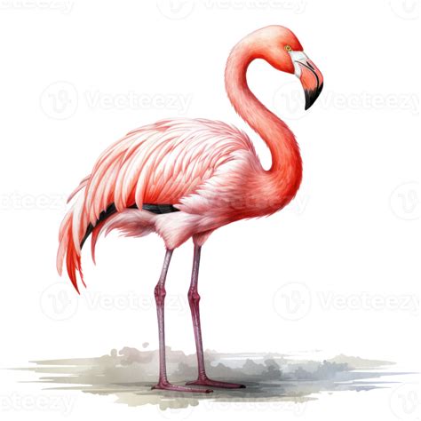 Watercolor Pink Flamingo Isolated 26497690 Png