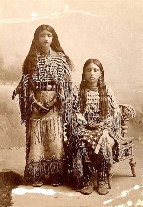 1800s 1900s Portraits Of Native American Teen Girls Show Their Unique