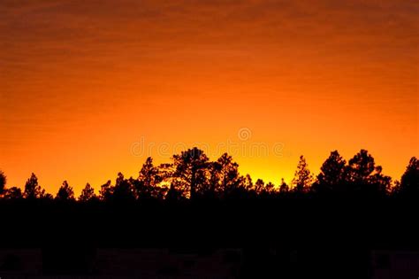 Fiery Arizona Sunset Sky In Fountain Hills Stock Photo Image Of