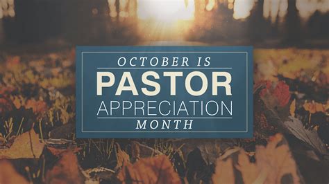 Cashier Appreciation Month Ideas Pastor Appreciation Month October